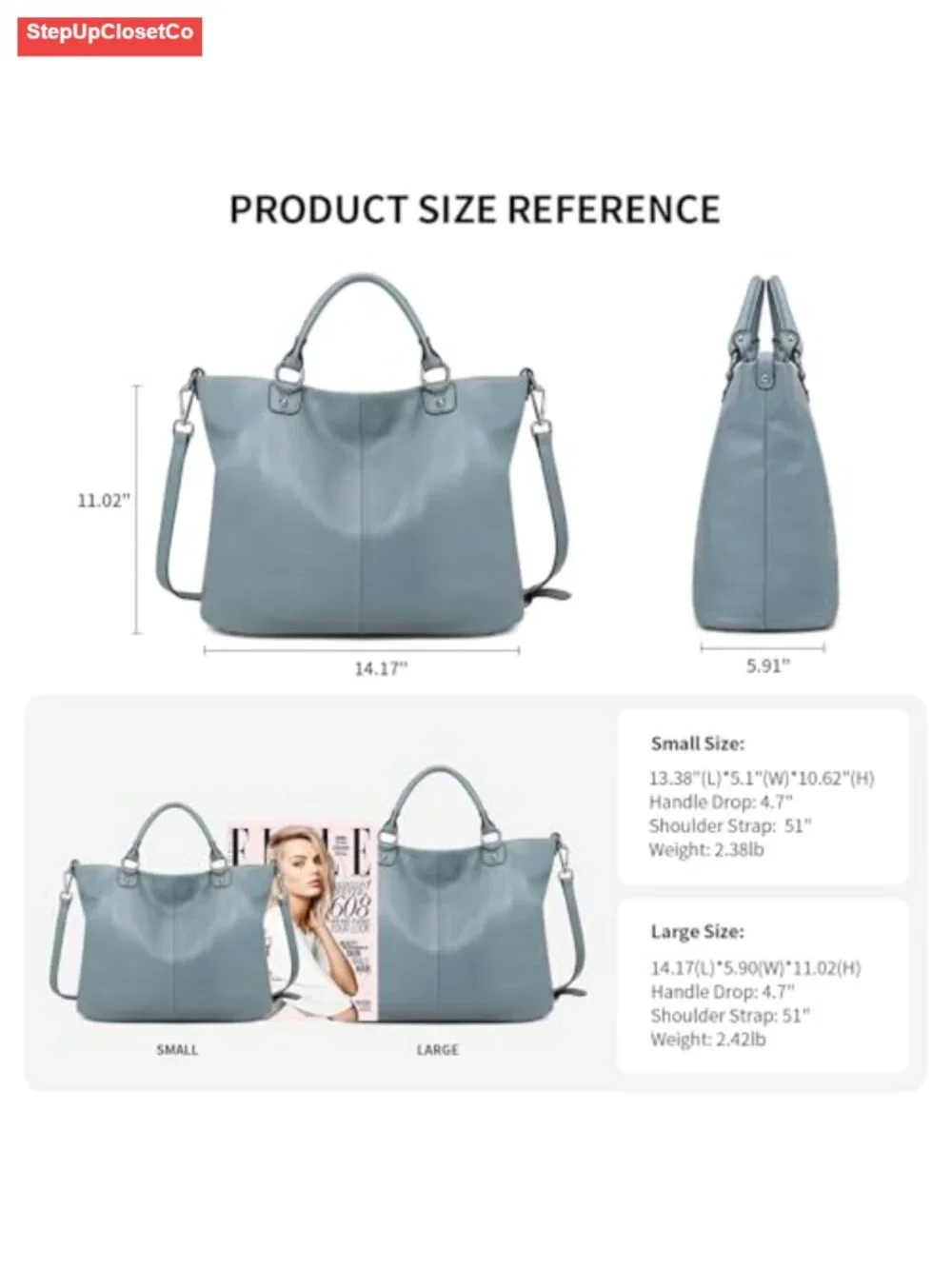 Genuine Leather Tote Bag Purse Women Top Handle Satchel